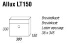 Allux LT150 Ruko zilver brievenbus_