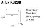 Allux KS200 zwart brievenbus_