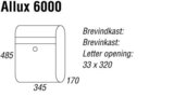 Allux 6000 zwart brievenbus_