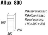 Allux 800B Ruko antraciet pakketbrievenbus met achteruitname_