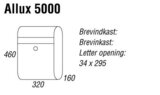 Allux 5000 antraciet brievenbus_